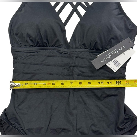 La Blanca size 14 NWT black cross back one piece swimsuit in perfect condition! - Picture 8 of 12